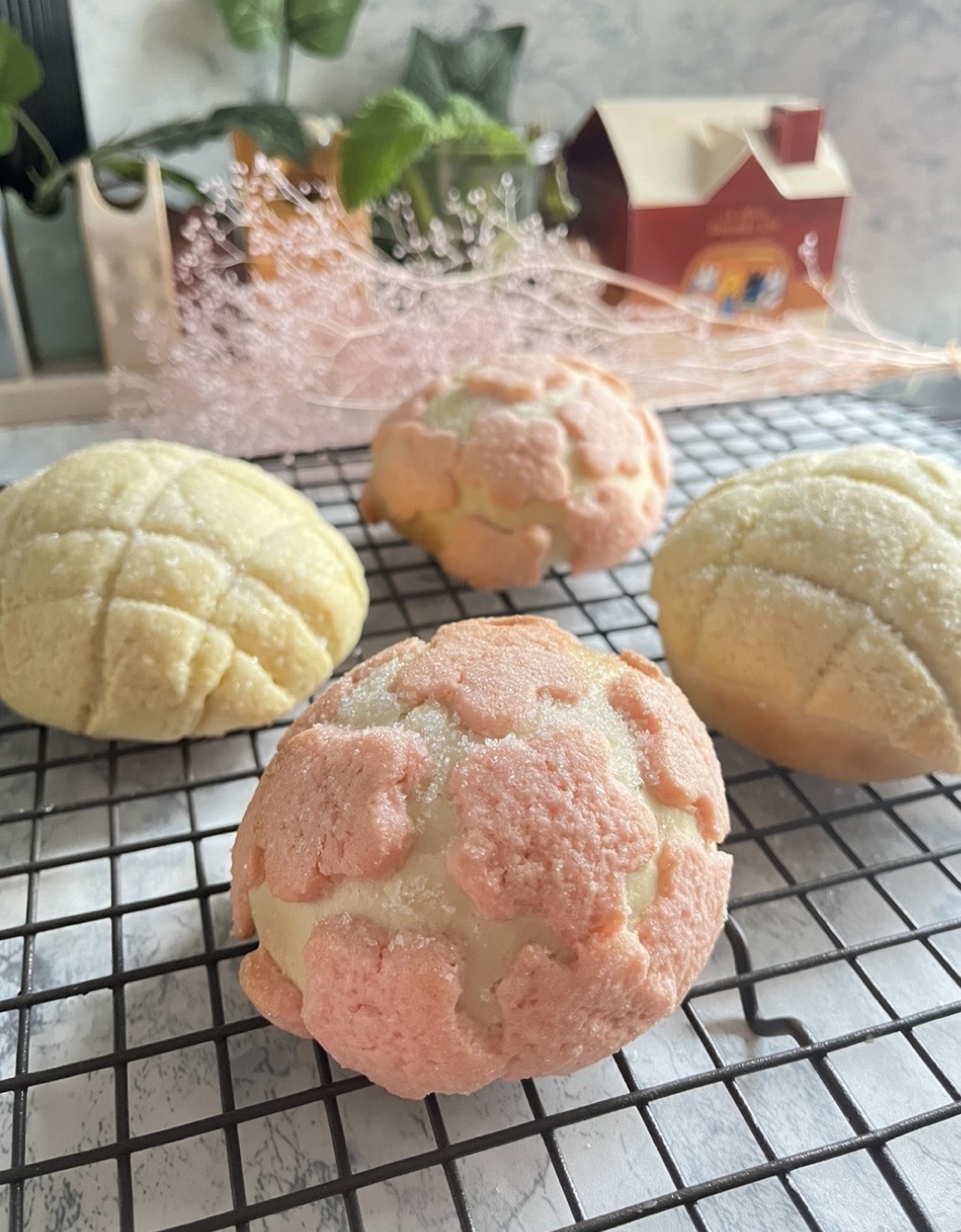 紫陽花メロンパン