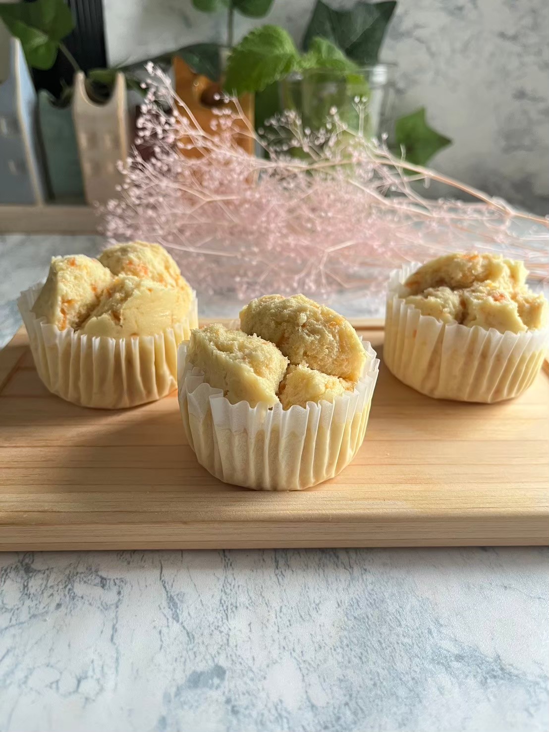 オレンジ蒸しパン