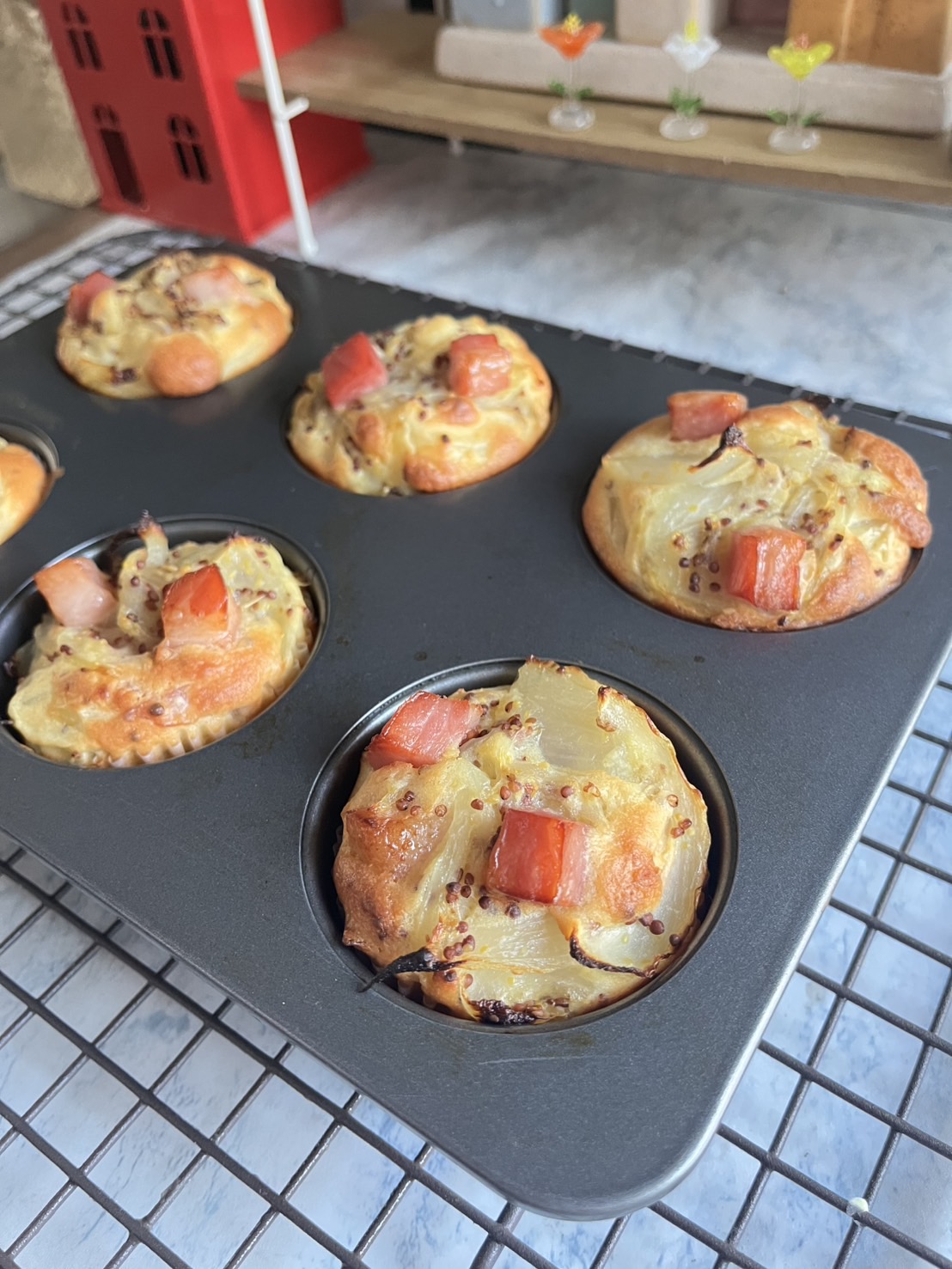 米粉オニオンマフィン