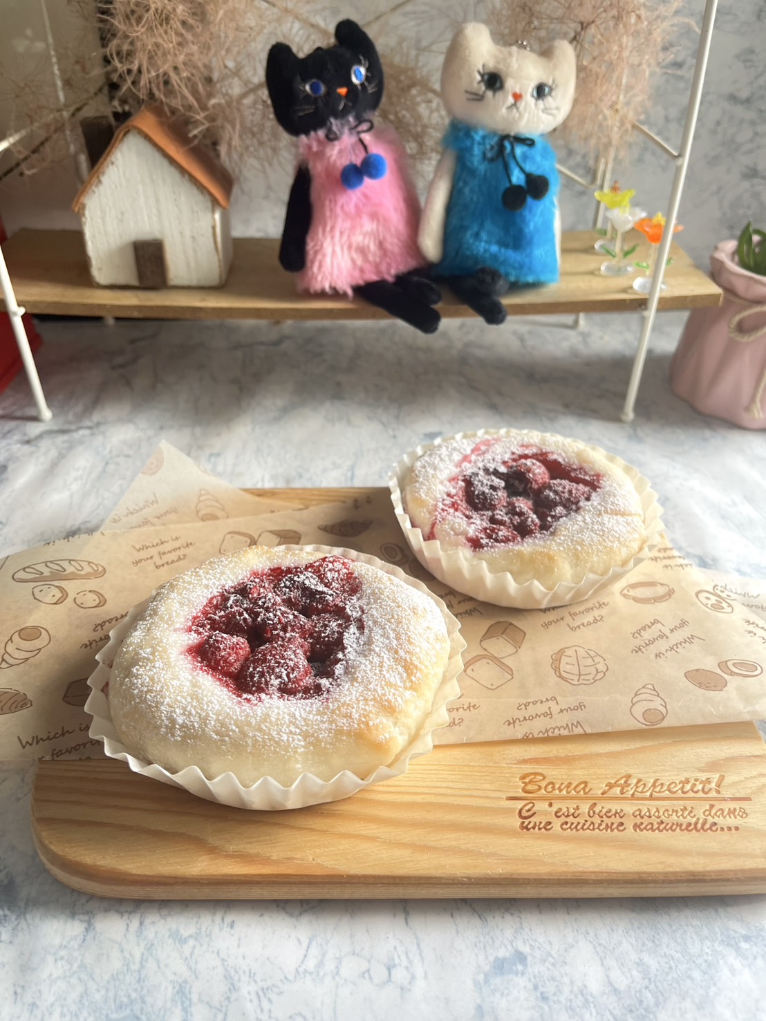 米粉ラズベリーパン