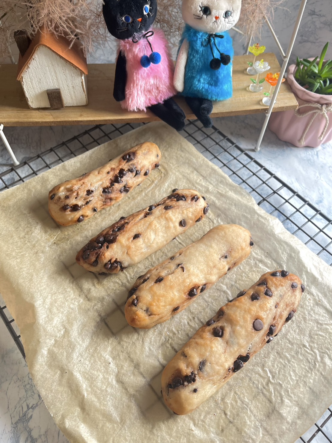 米粉チョコチップパン